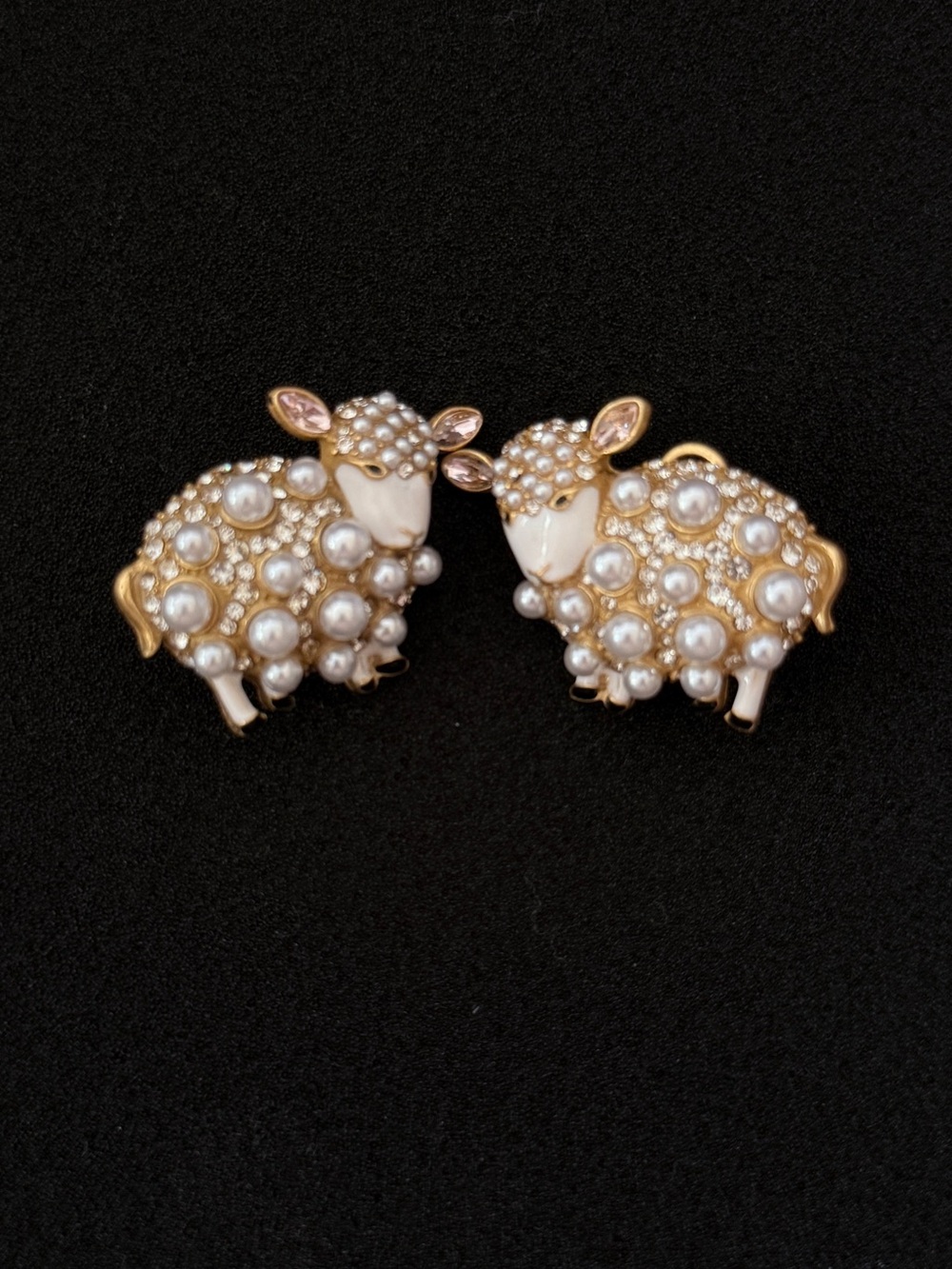 Gold Pearl Sheep earring Set - Women Jewelry